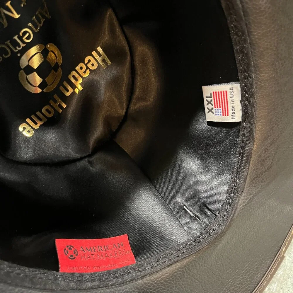 Crocodile Cowboy Hat Men XXL Monty Genuine Leather Outback Embossed - Picture 4 of 6